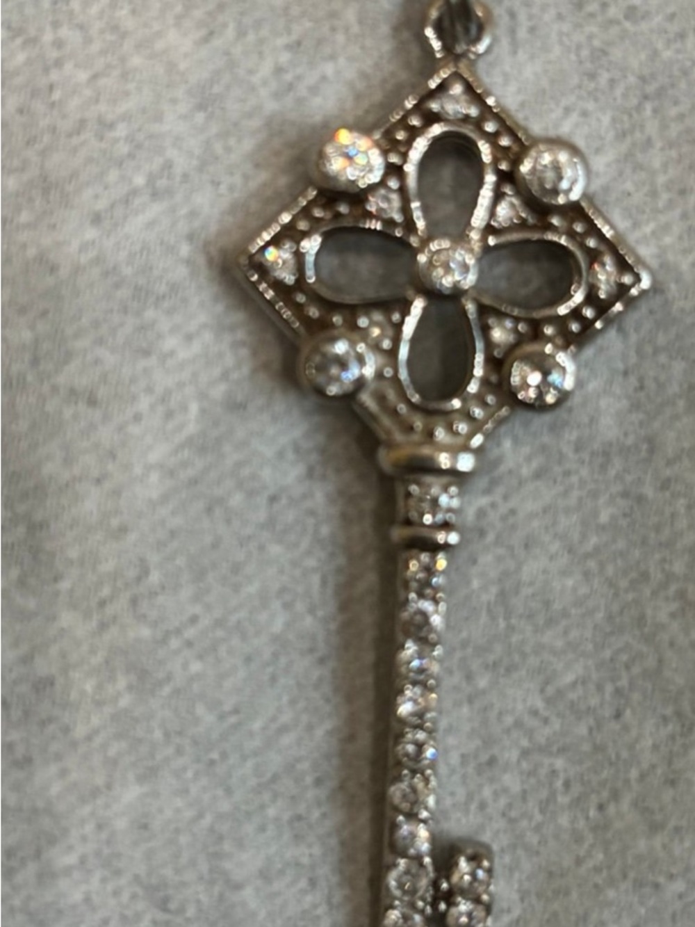New Sterling Silver Key Pendant